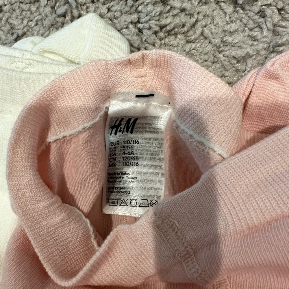 Pink and ivory thick tights girls 4-5T and 5-6T